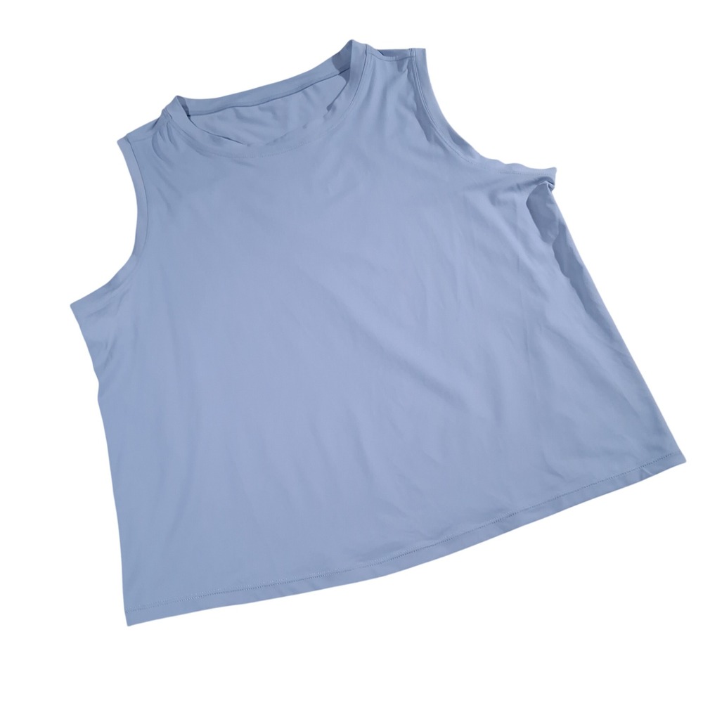 Satisfy Running Technical T-Shirt Blue Reflective Sleeveless Top Womens Small
